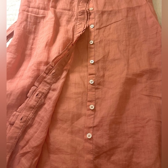 Frame Retail $398 Lauren Ramie Mini Dress - Terracotta Medium - Picture 3 of 5